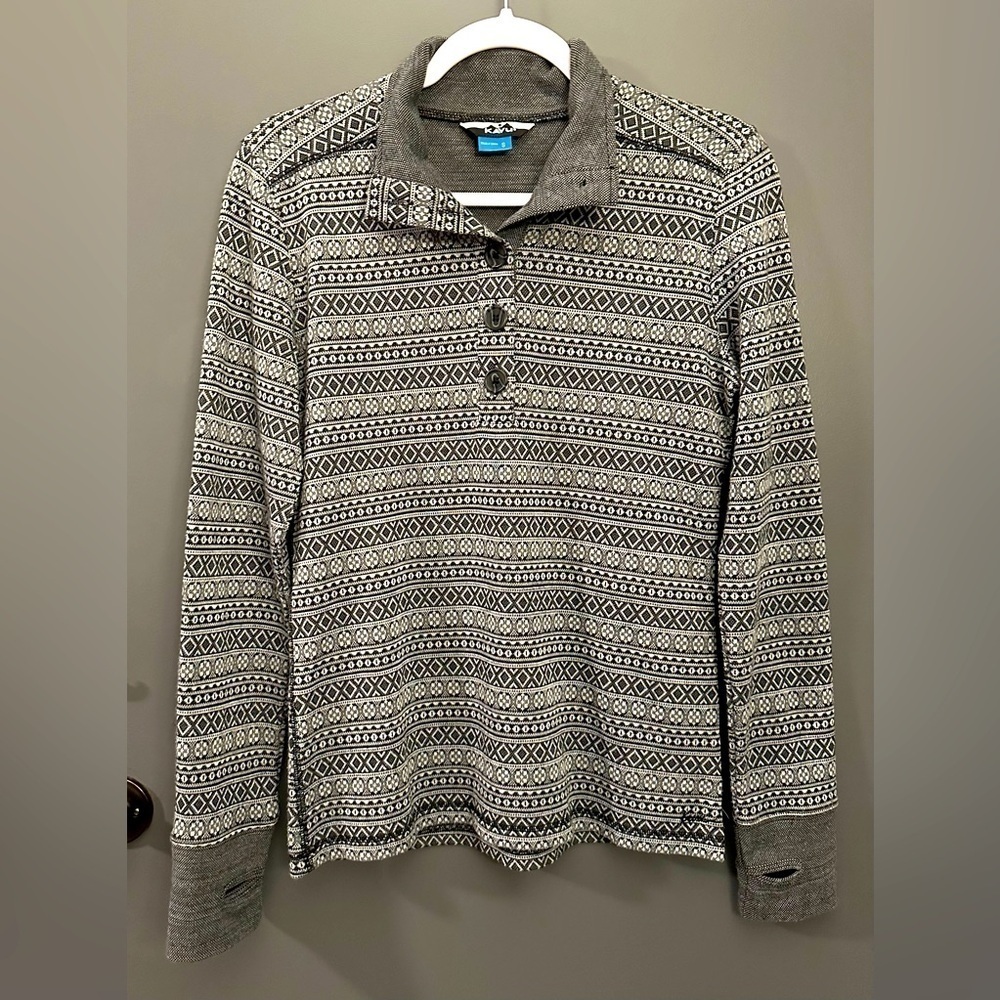 Kavu Woman’s Activewear 1/4 Pullover Long Sleeve Top - Size Small